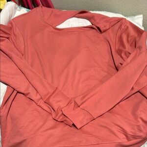 Avia Pink Asymmetrical Cuffed Sleeve Hoodie